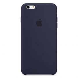 Apple Silicone Case - оригинален силиконов кейс за iPhone 6S Plus, iPhone 6 Plus (тъмносин)