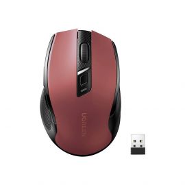 Ugreen MU006 2.4G Wireless and Bluetooth Mouse - ергономична безжична блутут мишка (за PC и Mac) (червен)