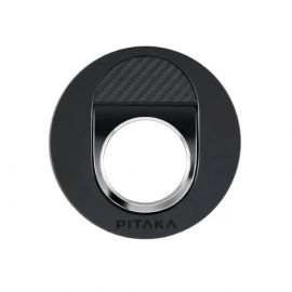 Pitaka MagEZ Grip 2 600D Combo Magnetic Ring Stand With NFC Chip - магнитен пръстен против изпускане, с поставка, съвместим с MagSafe за iPhone и други смартфони (черен)