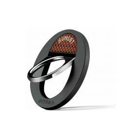 Pitaka MagEZ Grip 2 1500D Combo Magnetic Ring Stand With NFC Chip - магнитен пръстен против изпускане, с поставка, съвместим с MagSafe за iPhone и други смартфони (черен-червен)