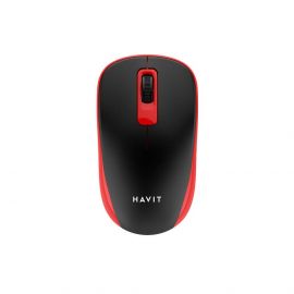 Havit 2.4Ghz Wireless Mouse MS626GT - ергономична безжична мишка (за Mac и PC) (черен-червен)