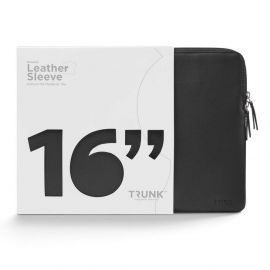 Trunk Leather Laptop Sleeve - кожен калъф (естествена кожа) за MacBook Pro 16 M2 (2023), Macbook Pro 16 M1 (2021), Macbook Pro 16 (2019) (черен)