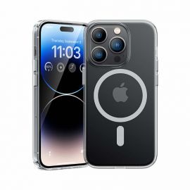 Benks Magnetic Crystal Case - хибриден удароустойчив кейс с MagSafe за iPhone 15 Pro (прозрачен)