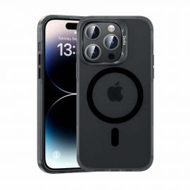Benks Magnetic Lucid Case - хибриден удароустойчив кейс с MagSafe за iPhone 15 (черен)