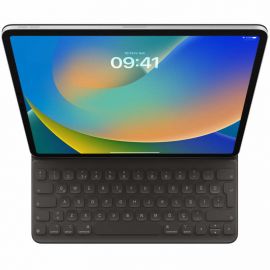 Apple Smart Keyboard Folio TUR - оригинален полиуретанов калъф, клавиатура и поставка за iPad Pro 12.9 (2018) (черен)