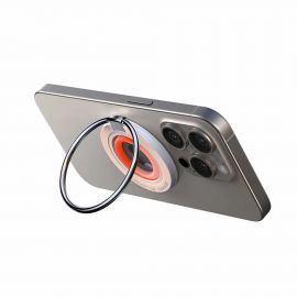 Joyroom MagSafe Magnetic Phone Holder (JR-ZS383) - универсален магнитен пръстен против изпускане, с поставка, съвместим с MagSafe за iPhone и други смартфони (оранжев)