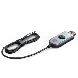 JoyRoom Car Wireless Receiver (JR-CB6) - безжичен блутут аудио рисийвър за безжично прехвърляне с USB и 3.5 мм аудио кабел (тъмносив)