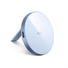 ESR HaloLock Magnetic Wireless Qi Charger 15W - поставка (пад) за безжично зареждане за iPhone с Magsafe (син)