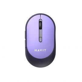 Havit 2.4Ghz Wireless Mouse MS78GT - ергономична безжична мишка (за Mac и PC) (лилав)