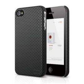 Elago S4 Breathe 2 and HD Clear film - кейс (черен) и HD покритие за iPhone 4/4S