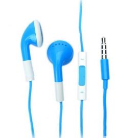 Earphone Co. - слушалки с микрофон и управление за звука за iPhone, iPad, iPod (сини)