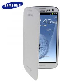 Samsung Flip Cover - оригинален кожен калъф за Samsung Galaxy S3 i9300 (бял)