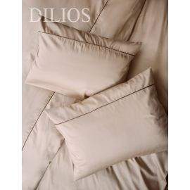 Dilios Луксозен единичен спален комплект от памучен сатен с паспел, ТАУПЕ  2 части