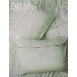 Dilios Луксозен единичен спален комплект от памучен сатен с паспел, СВЕТЛО ЗЕЛЕНО,  2 части