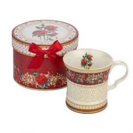 Порцеланова чашa за чай + кутия - Роза 957871