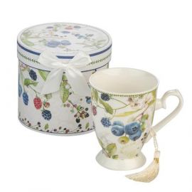 Порцеланова чашa за чай + кутия - Боровинка 957902