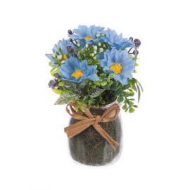 Аранжировка букет сини цветя DEL205A