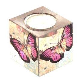 Свещник куб с пеперуда DI010