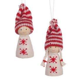 Коледни куклички със снежинки 2бр. EX23