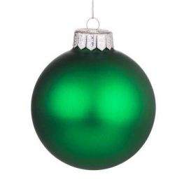 Стъклена топка зелена мат G10-0033