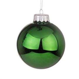Стъклена топка зелена гланц G10-0034