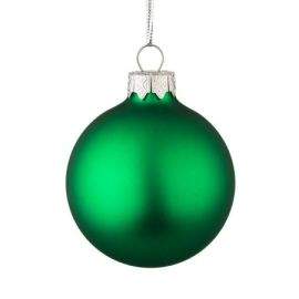 Стъклена топка зелен мат G6-0033