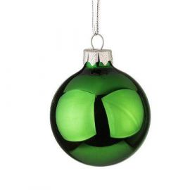 Стъклена топка зелен гланц G6-0034