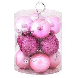 Коледни топки розови HR09PK