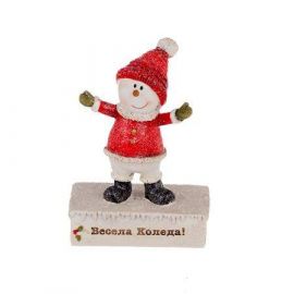 Снежно човече с надпис - Весела Коледа! KN023