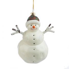 Стъклена играчка снежен човек L185