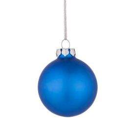 Стъклена топка синя мат N6-0010