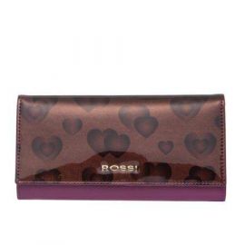Дамско портмоне цвят Лилаво със сърца - ROSSI RSC0122