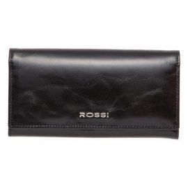 Дамско портмоне черно с гладка кожа - ROSSI RSC0235