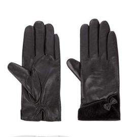 Дамски елегантни ръкавици с панделка ROSSI RSG04BL1