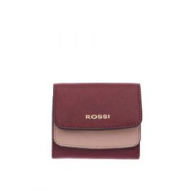 Дамско портмоне цвят Винено червен и перлено розово - ROSSI RSL17142