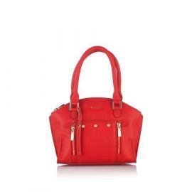 Дамска чанта с украсителни ципове в червено - ROSSI RSL6462