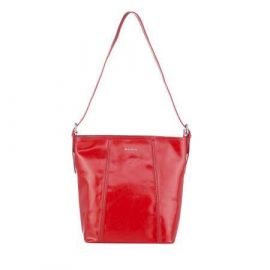 Дамска чанта цвят Винено червен гланц - ROSSI RSL75165