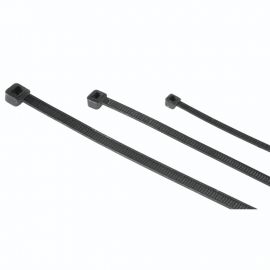 Кабелни връзки черни, 150 броя, 100 / 150 / 200 mm, Self-locking