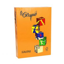FAVINI Хартия А4 цветна наситена - 500 л. оранж 40101