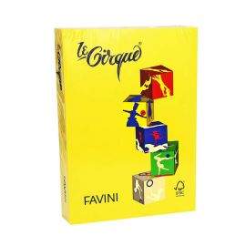 FAVINI Картон А4 цветен наситен 250 л. - жълт 40500
