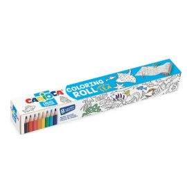 Carioca Комплект с цветни моливи Coloring Roll - Sea 43023