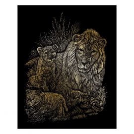 Royal&Langnickel Комплект за гравиране 20х25 - Лъвица и лъвчета GOLF14