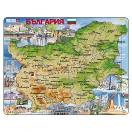 Larsen Пъзел: Образователен – "Карта на България" – 75 части, голям K52