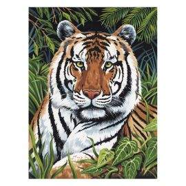 Royal&Langnickel Рисуване по номера с акрилни бои върху платно - 23х30 - Тигър PCS4