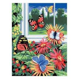 Royal&Langnickel Рисуване по номера с акрилни бои Junior - 22х30 - Пеперуди PJS17