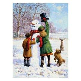 Royal&Langnickel Рисуване по номера с акрилни бои Junior - 22х30 - Снежен човек PJS54