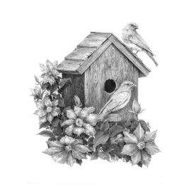 Royal&Langnickel Рисуване графика 23х30 - Птици и къщичка SKBN27