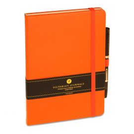 Victorias Journals Тефтер А5 твърда корица - оранж V516508