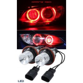Комплект от 2 броя LED крушки Angel Eyes ангелски очи 12V-24V цвят червен за BMW с Canbus без грешки  KRU166