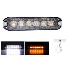 12 LED ЛЕД Комбинирана Жълто-Бяло Аварийна Лампа Блиц Светлина Мигаща За Пътна Помощ Платформа и др. 12-24V  MAR335
